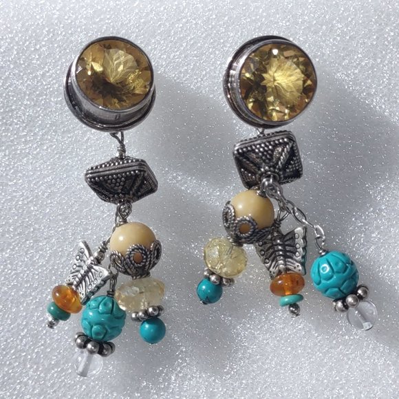 Amy Kahn Russell AKR Sterling Silver Dangle Bead Earrings - 26 Grams - Picture 1 of 9